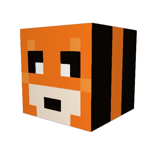 Gariton Minecraft avatar head, 3D render