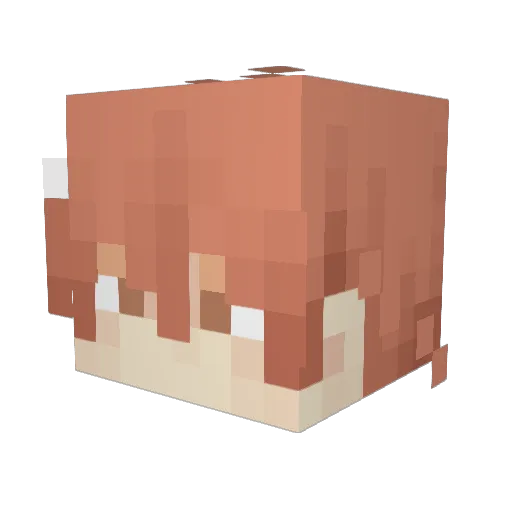 GarkoF Minecraft avatar head, 3D render