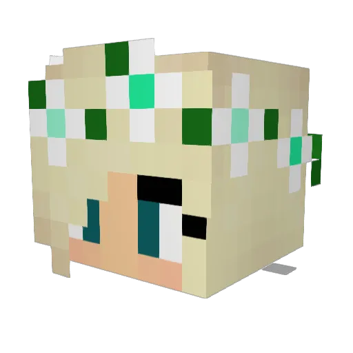 Garladia Minecraft avatar head, 3D render