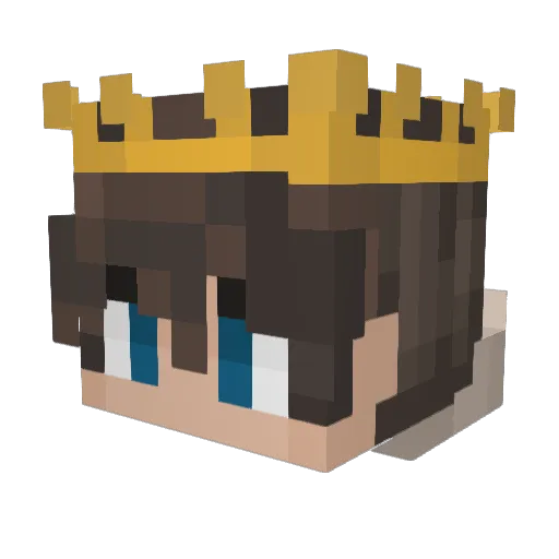 GarlandGoldberg Minecraft avatar head, 3D render