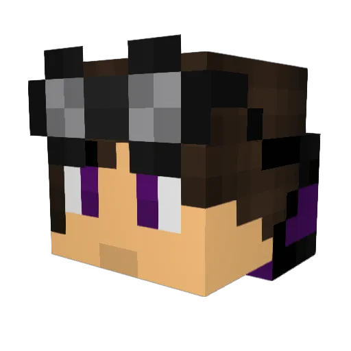 Garlian Minecraft avatar head, 3D render