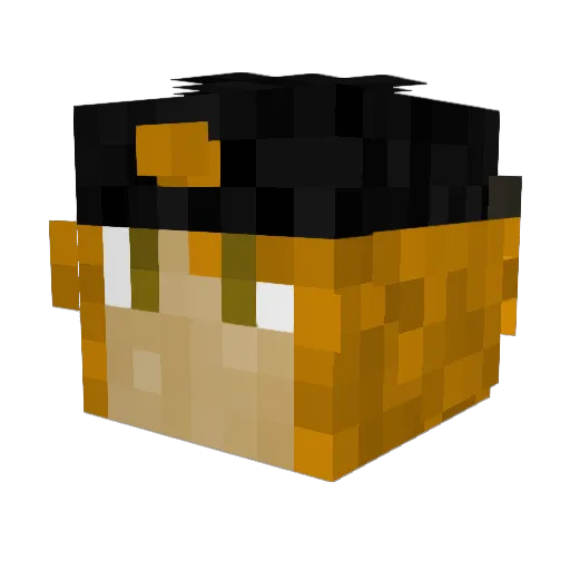 GarlicTurtle Minecraft avatar head, 3D render