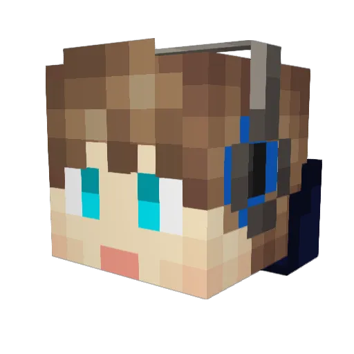 Garlicle Minecraft avatar head, 3D render