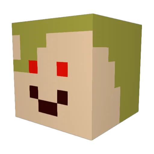 Garmando Minecraft avatar head, 3D render