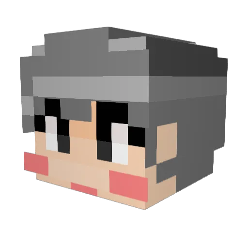 Garmec Minecraft avatar head, 3D render