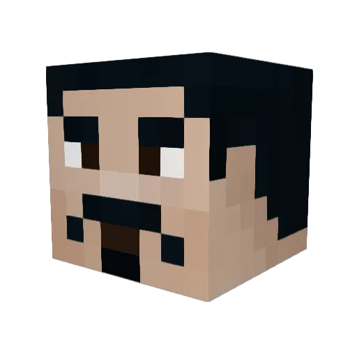 Garmogg Minecraft avatar head, 3D render