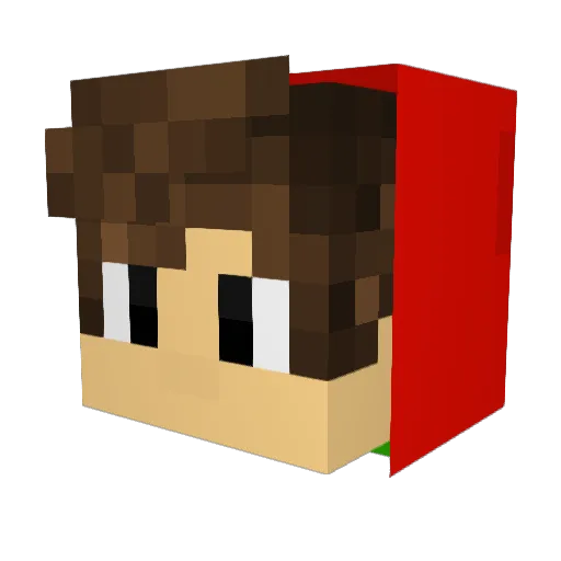 GarnMaxi Minecraft avatar head, 3D render