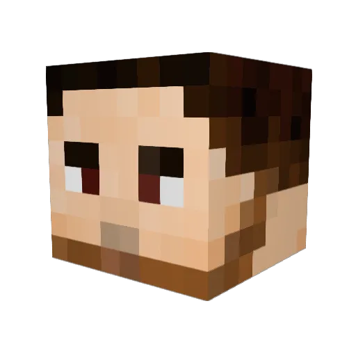 Garnedog Minecraft avatar head, 3D render