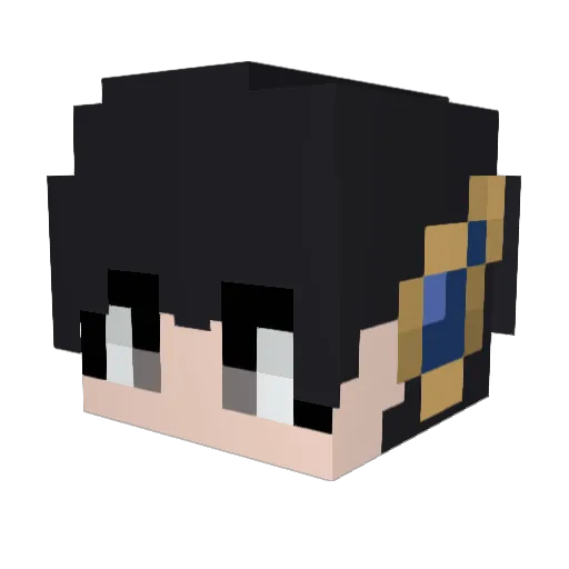 Garnell__ Minecraft avatar head, 3D render