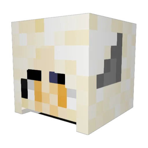 GarnetBoio Minecraft avatar head, 3D render