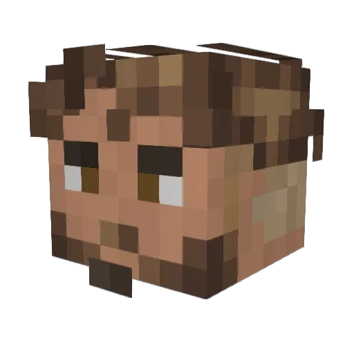 Garnon_ Minecraft avatar head, 3D render