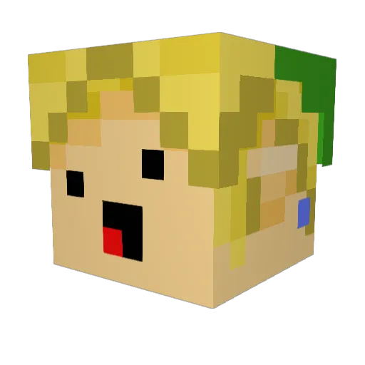Garntinator Minecraft avatar head, 3D render