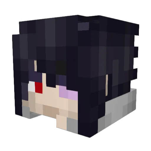 Garo0 Minecraft avatar head, 3D render