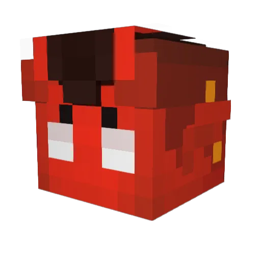 Garoat Minecraft avatar head, 3D render