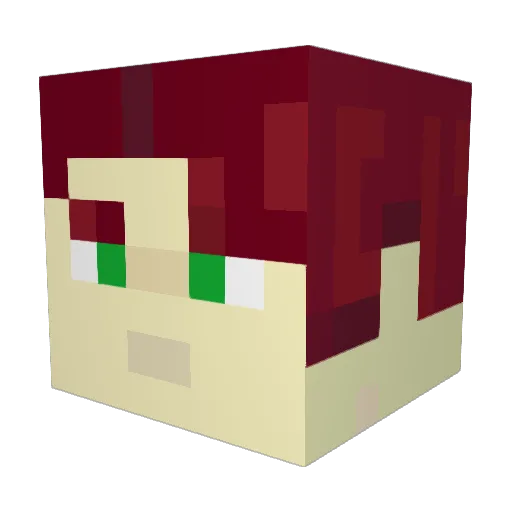 Garou1645 Minecraft avatar head, 3D render