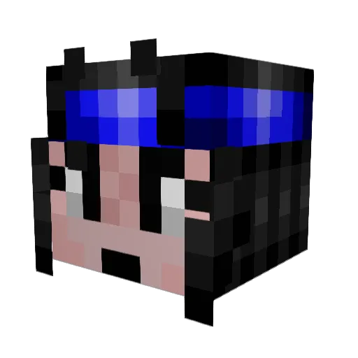 Garrallo Minecraft avatar head, 3D render