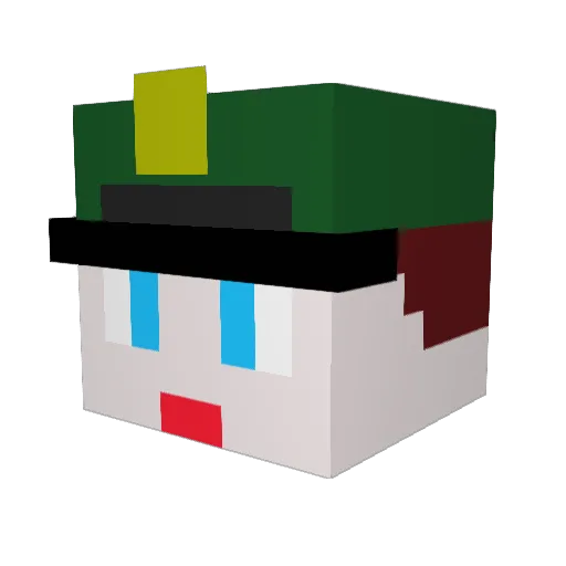 Garrett3221 Minecraft avatar head, 3D render