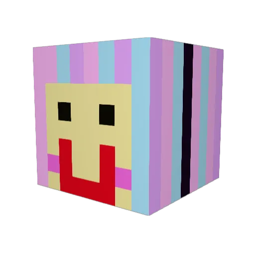 GarrettBot Minecraft avatar head, 3D render