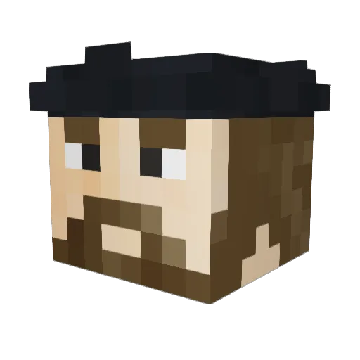 GarrettMinecraft Minecraft avatar head, 3D render