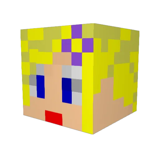 Garrett_and_Ava Minecraft avatar head, 3D render