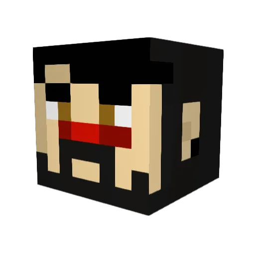 Garretthawke Minecraft avatar head, 3D render