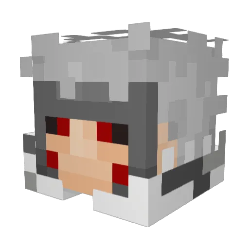 Garria Minecraft avatar head, 3D render