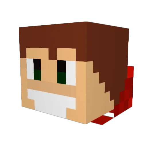 Garrido12 Minecraft avatar head, 3D render