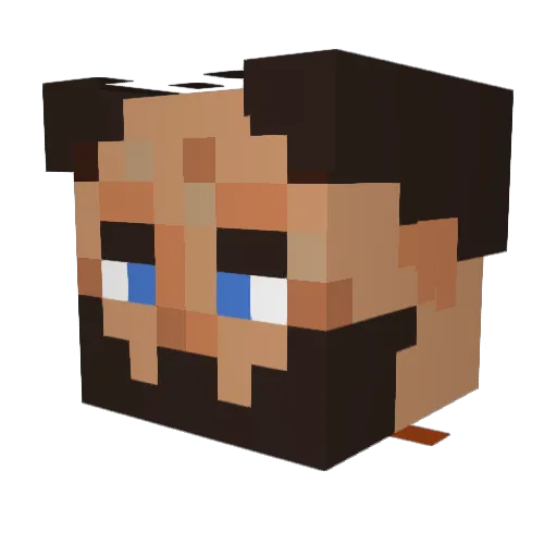 Garrilus_ Minecraft avatar head, 3D render