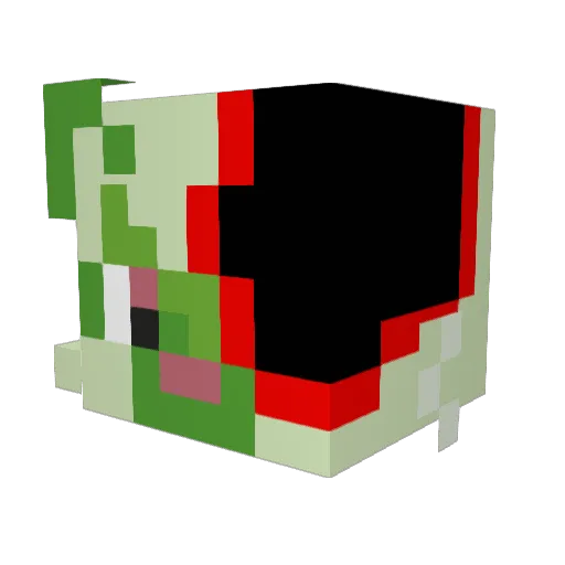 Garrmew Minecraft avatar head, 3D render
