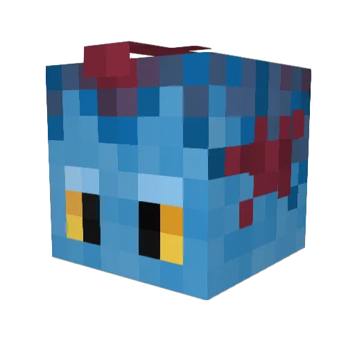Garrukino Minecraft avatar head, 3D render