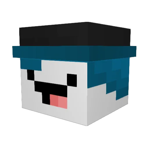 GarrySteelboard Minecraft avatar head, 3D render