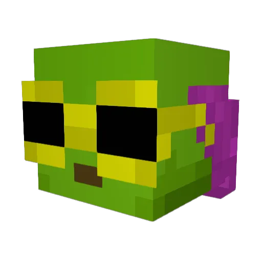 GarryTube Minecraft avatar head, 3D render