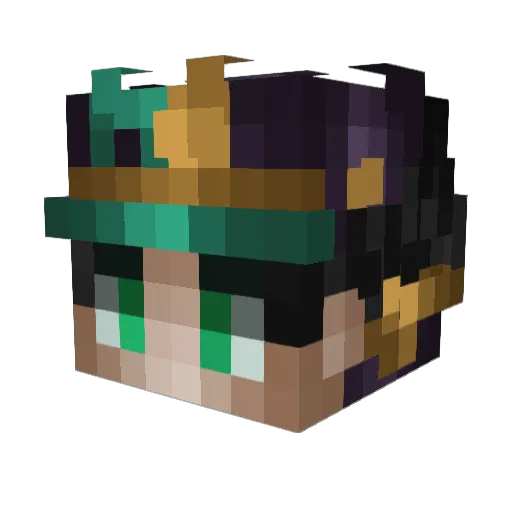 Garry_slime Minecraft avatar head, 3D render