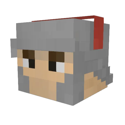 Garryski Minecraft avatar head, 3D render