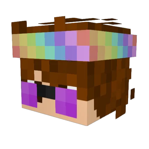 Gartr3ll Minecraft avatar head, 3D render