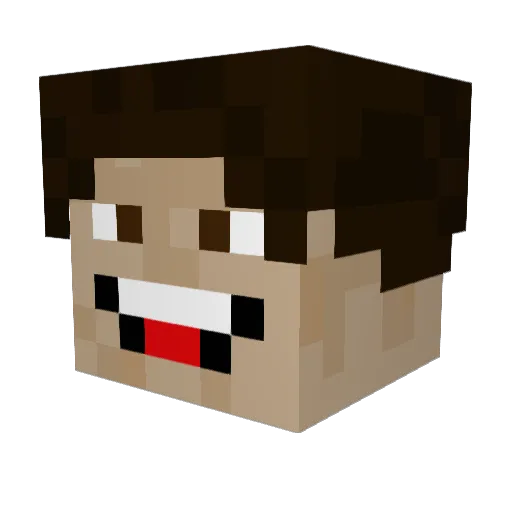 GartrudeMC Minecraft avatar head, 3D render