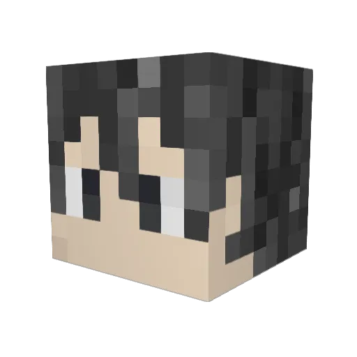 Garuma Minecraft avatar head, 3D render