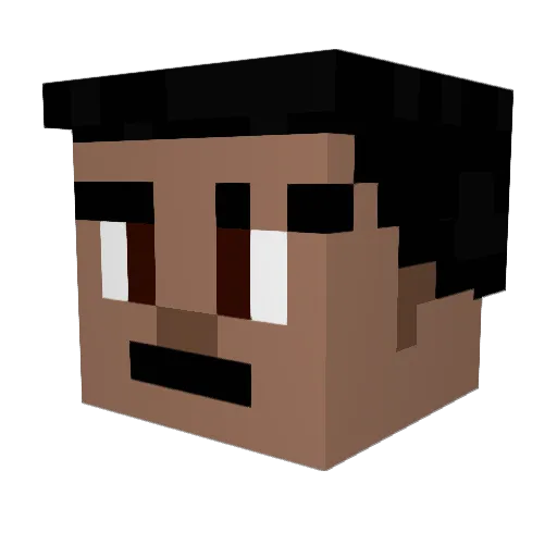 Garuran Minecraft avatar head, 3D render