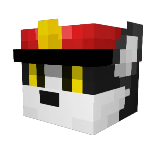 Garuu_Popka Minecraft avatar head, 3D render