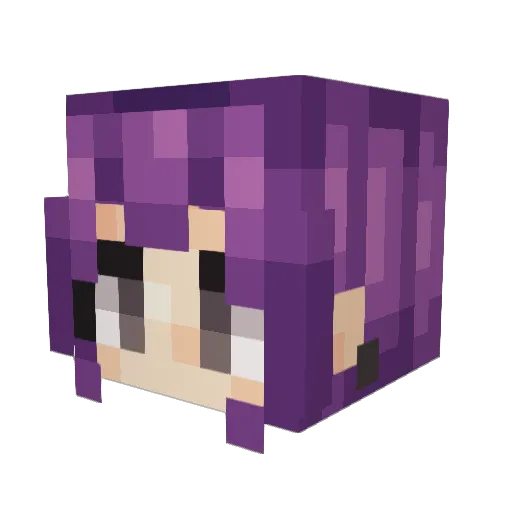 Garuzia Minecraft avatar head, 3D render