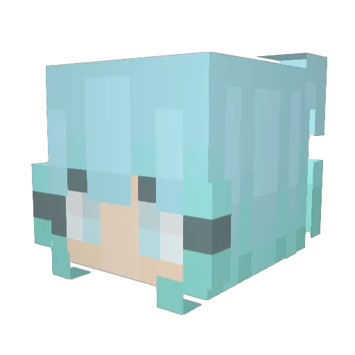 Garv24 Minecraft avatar head, 3D render