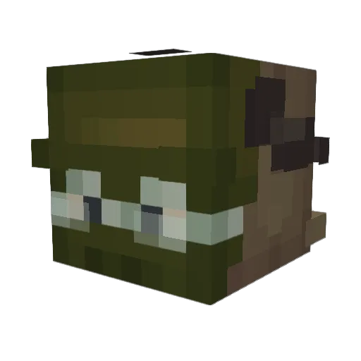 Garverse Minecraft avatar head, 3D render