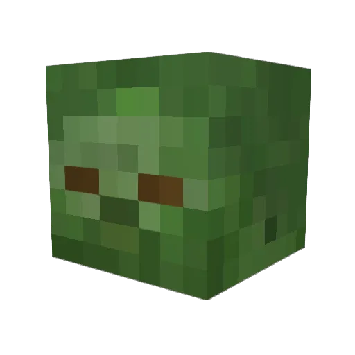 Gary52O Minecraft avatar head, 3D render