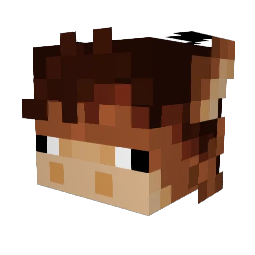 GaryKobol Minecraft avatar head, 3D render