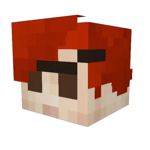 GaryMFOak Minecraft avatar head, 3D render