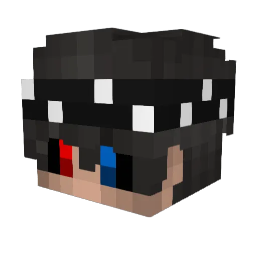 GaryVFX Minecraft avatar head, 3D render