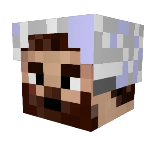 GaryWes Minecraft avatar head, 3D render