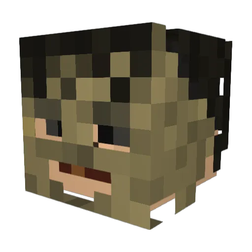 Gary__Online Minecraft avatar head, 3D render