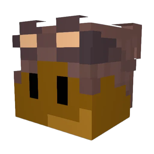Garyhooo Minecraft avatar head, 3D render