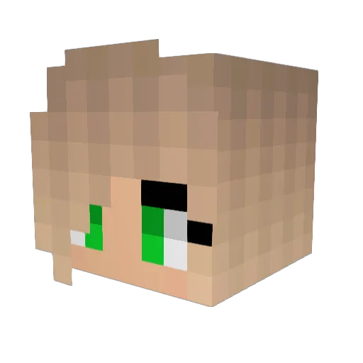 GarysGamingWorld Minecraft avatar head, 3D render
